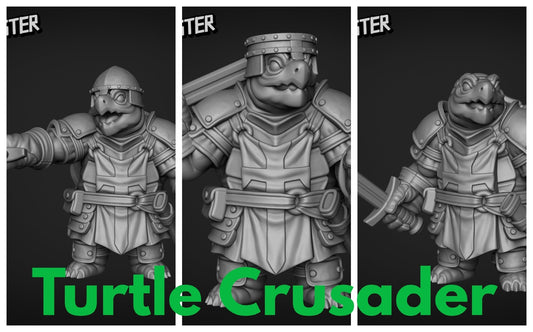 Turtle Folk Paladin Miniature - Set of 3 - 28mm