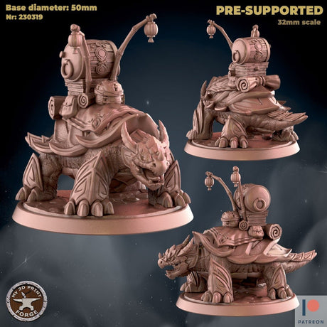Turtle Mount Miniature | top - Tabletop RPG & D&D miniature. Perfect for wargaming & collectors