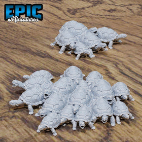 Turtle Swarm Miniature | Set of 2 - Tabletop RPG & D&D miniature. Perfect for wargaming & collectors