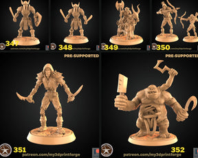 Undead Army Set 2 Miniature | Set of 6 - Tabletop RPG & D&D miniature. Perfect for wargaming & collectors
