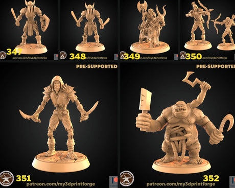 Undead Army Set 2 Miniature | Set of 6 - Tabletop RPG & D&D miniature. Perfect for wargaming & collectors