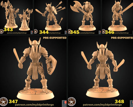 Undead Army Set 1 Miniature | Set of 6 - Tabletop RPG & D&D miniature. Perfect for wargaming & collectors