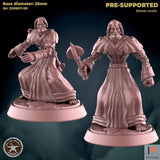 Undead Cleric Miniature | Set of 2 - Tabletop RPG & D&D miniature. Perfect for wargaming & collectors