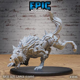 Undead Dire Wolf Miniature | 3846 - Tabletop RPG & D&D miniature. Perfect for wargaming & collectors