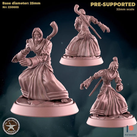 Undead Mage Set 1 Miniature | A - Tabletop RPG & D&D miniature. Perfect for wargaming & collectors