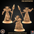 Undead Mage Miniature - Full Set All Models - 28mm