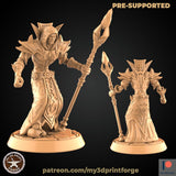 Undead Mage Miniature - Left - 28mm