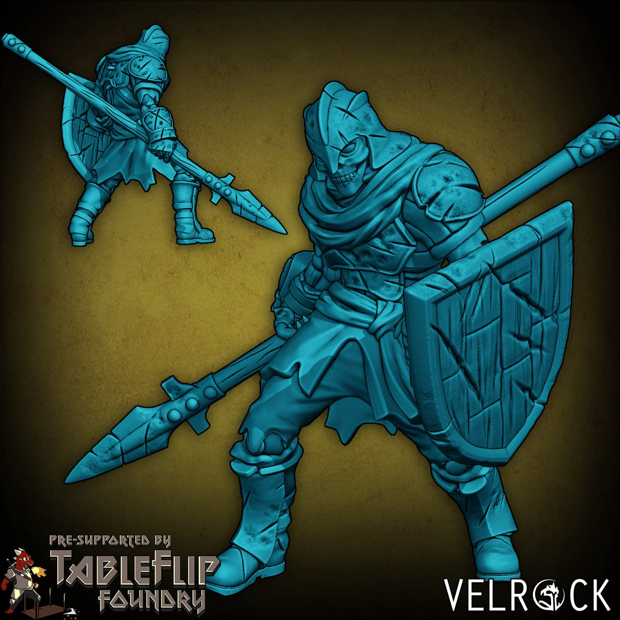 Undead Militia Miniature | C - Tabletop RPG & D&D miniature. Perfect for wargaming & collectors
