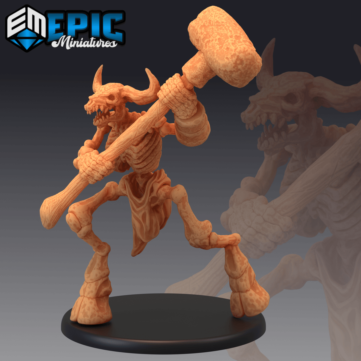 Undead Minotuar Set 1 Miniature | A - Tabletop RPG & D&D miniature. Perfect for wargaming & collectors