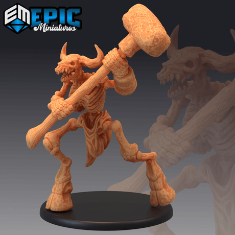 Undead Minotuar Set 1 Miniature | A - Tabletop RPG & D&D miniature. Perfect for wargaming & collectors