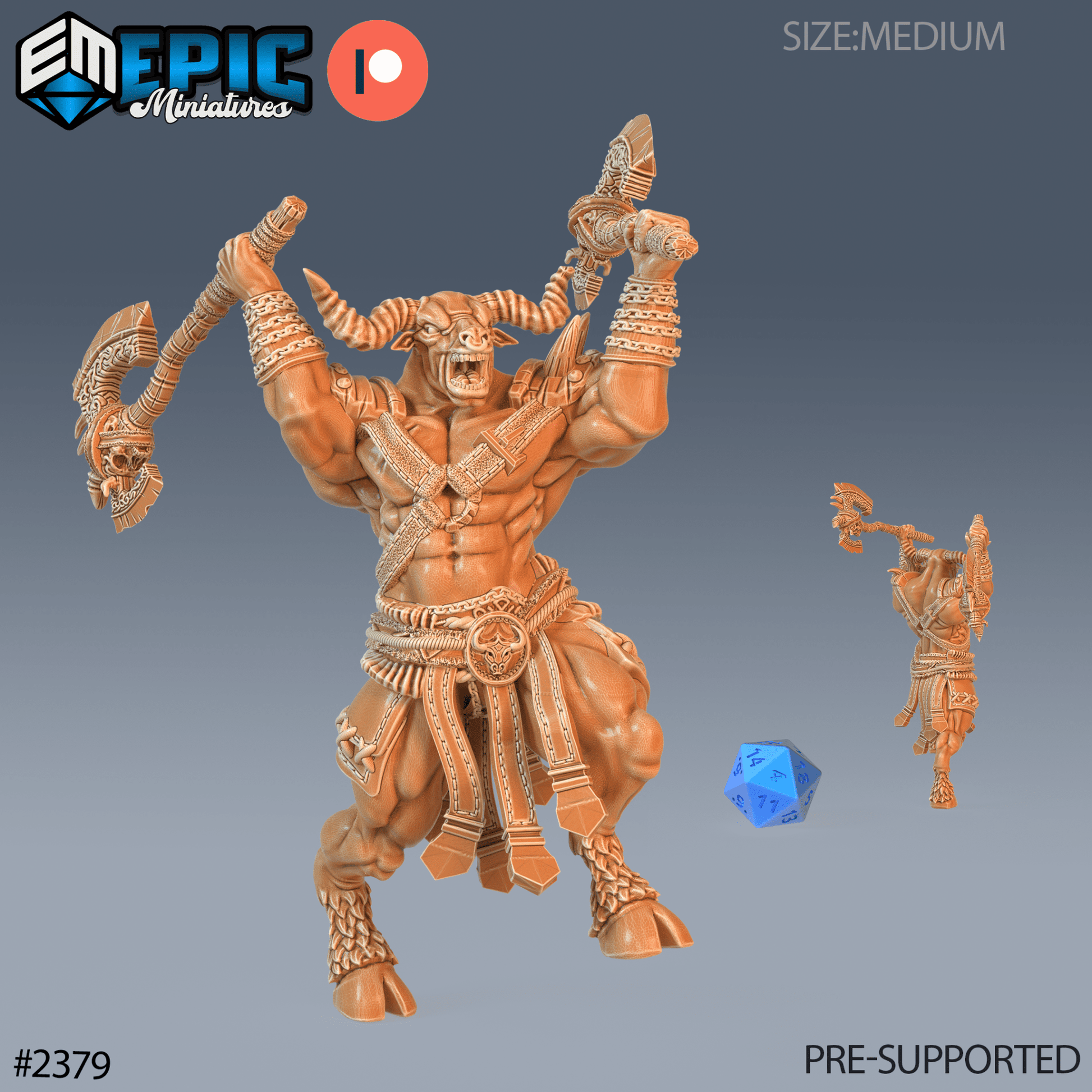 Undead Minotuar Miniature - A - 28mm