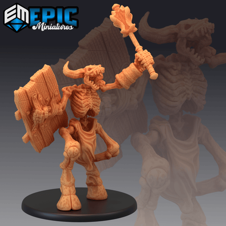 Undead Minotuar Set 1 Miniature | B - Tabletop RPG & D&D miniature. Perfect for wargaming & collectors