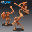 Undead Minotuar Set 1 Miniature | Set of 3 - Tabletop RPG & D&D miniature. Perfect for wargaming & collectors