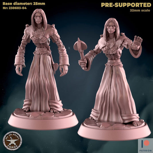 Undead Priest Miniature - Set of 2 - 28mm