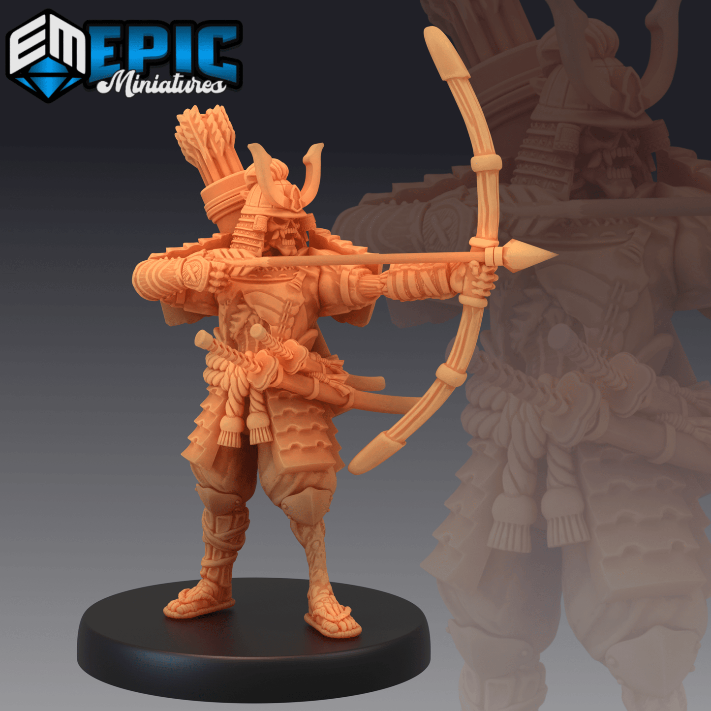 Undead Samurai Miniature - C - 28mm