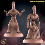 Undead Warlock, Priest Miniature | Set of 2 - Tabletop RPG & D&D miniature. Perfect for wargaming & collectors