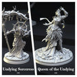 Undying, Undead Sorceress Queen Miniature | Set of 2 - Tabletop RPG & D&D miniature. Perfect for wargaming & collectors