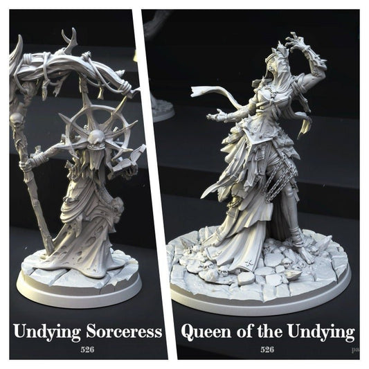 Undying, Undead Sorceress Queen Miniature - Set of 2 - 
