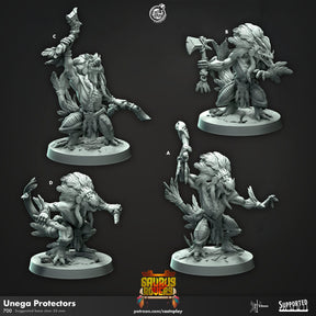 Unega Protectors Miniature | A - Tabletop RPG & D&D miniature. Perfect for wargaming & collectors