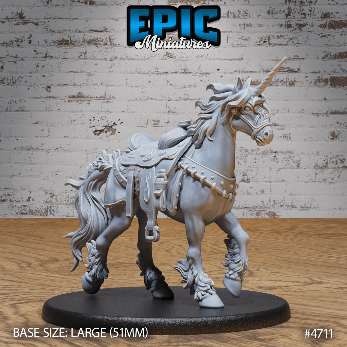 Unicorn Classic Miniature | C - Tabletop RPG & D&D miniature. Perfect for wargaming & collectors