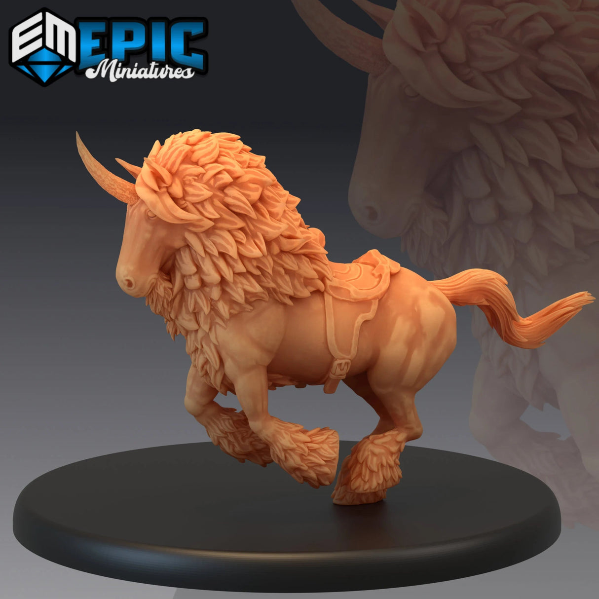 Unicorn Miniature | C - Tabletop RPG & D&D miniature. Perfect for wargaming & collectors