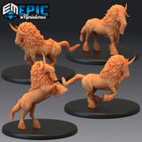Unicorn Miniature | Set of 4 - Tabletop RPG & D&D miniature. Perfect for wargaming & collectors