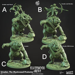 Ursalor,The Mystwood Protector Miniature | A - Tabletop RPG & D&D miniature. Perfect for wargaming & collectors