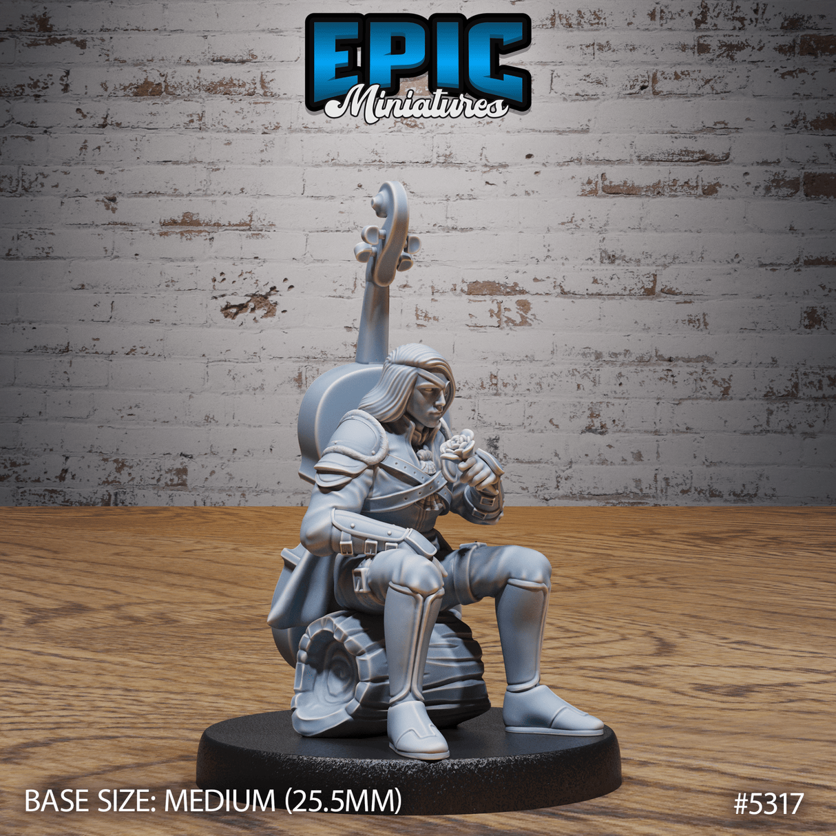 Vagabond Bard Miniature | C - Tabletop RPG & D&D miniature. Perfect for wargaming & collectors