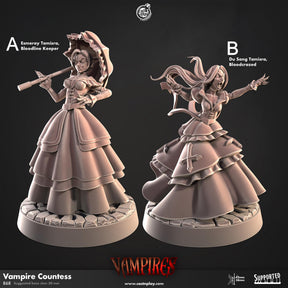 Vampire Countess Miniature | A - Tabletop RPG & D&D miniature. Perfect for wargaming & collectors