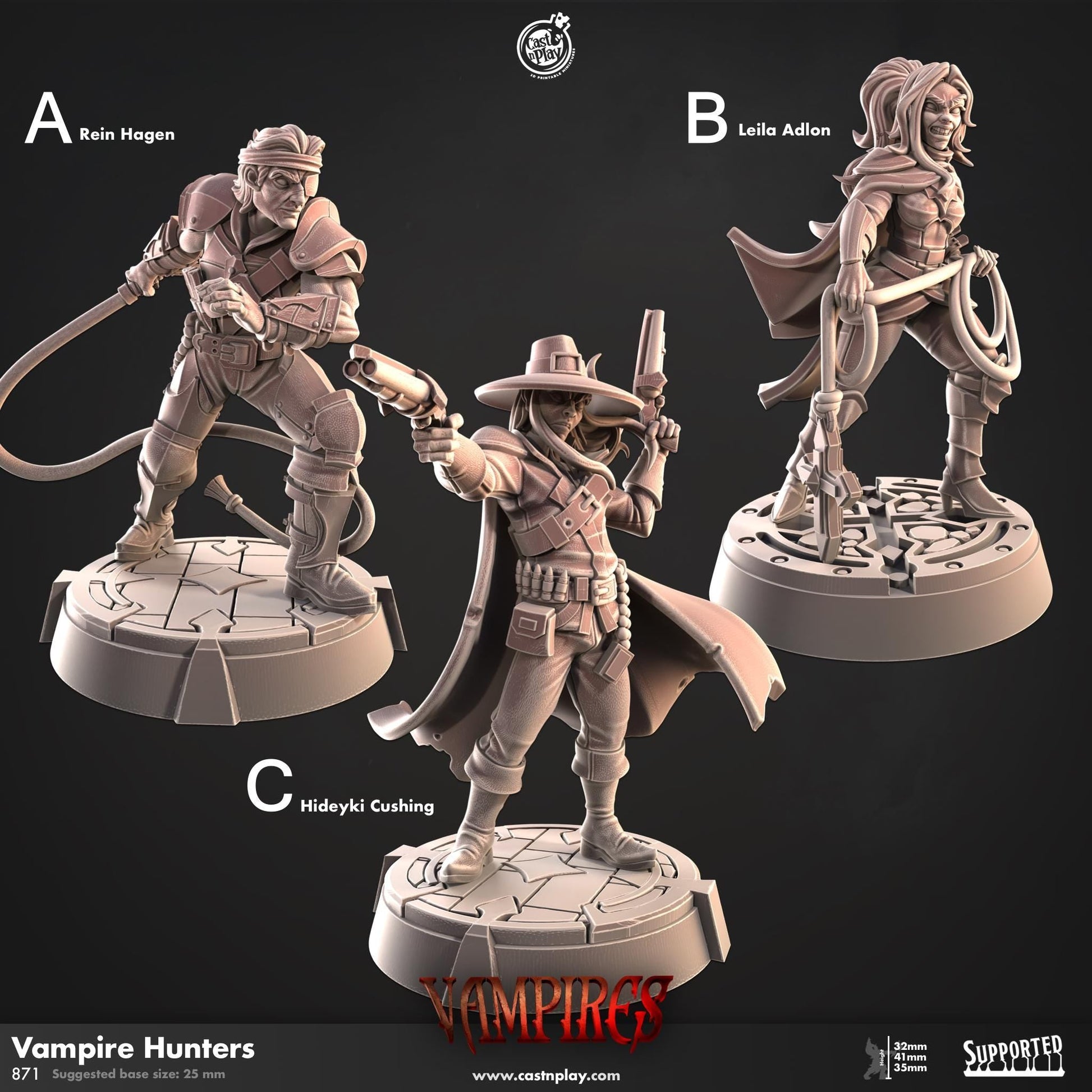 Vampire Hunters, Vampires Miniature - Vampire Hunter A - 32mm
