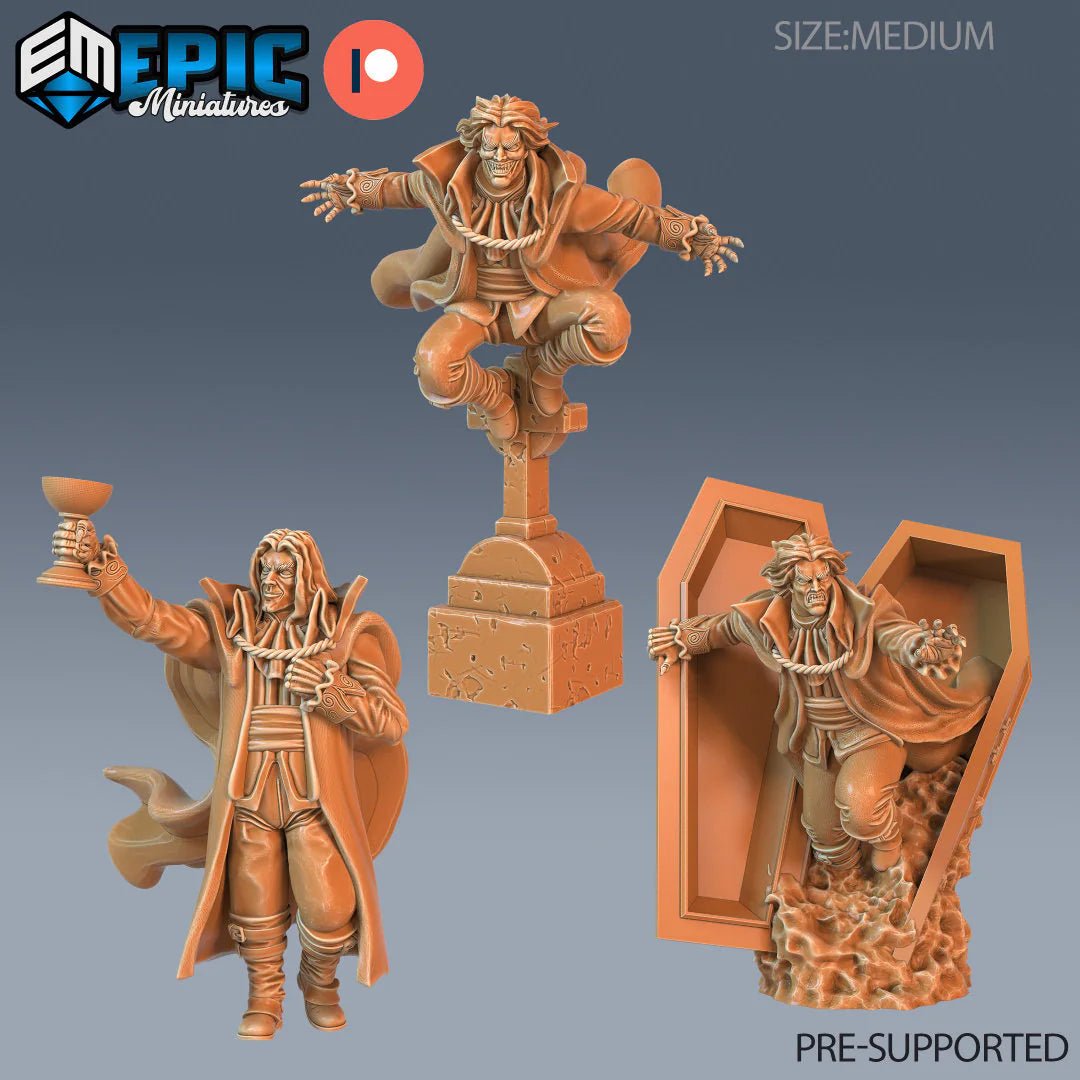 Vampire Lord Miniature - Set of 3 - 28mm