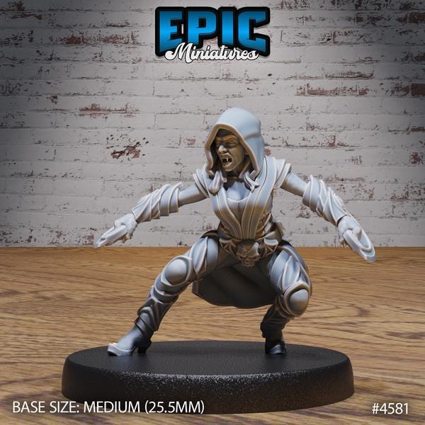 Vampire Rogues and Assassins Miniature - Full Set All Models - 32mm