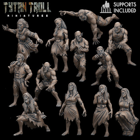 Vampire Spawn Bundle Miniature | Full Set All Models - Tabletop RPG & D&D miniature. Perfect for wargaming & collectors