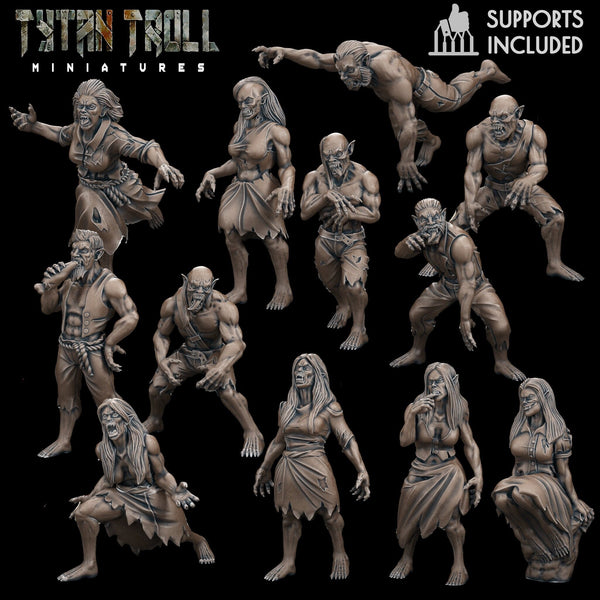 Vampire Spawn Bundle Miniature | Full Set All Models - Tabletop RPG & D&D miniature. Perfect for wargaming & collectors