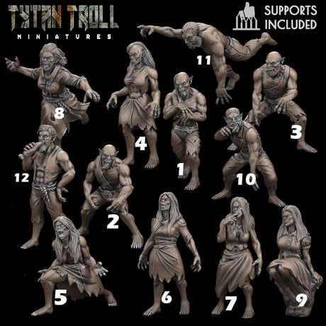 Vampire Spawn Bundle Miniature | Vampire 9 - Tabletop RPG & D&D miniature. Perfect for wargaming & collectors