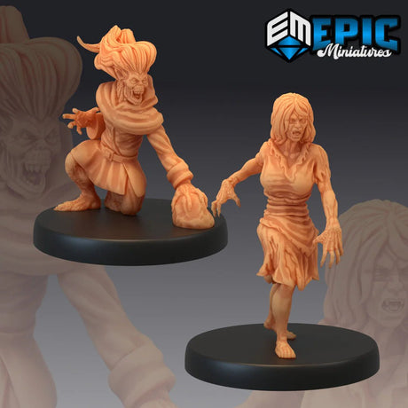 Vampire Spawn Miniature | Set of 2 - Tabletop RPG & D&D miniature. Perfect for wargaming & collectors