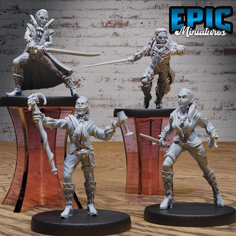 Vampires Miniature | Full Set All Models - Tabletop RPG & D&D miniature. Perfect for wargaming & collectors