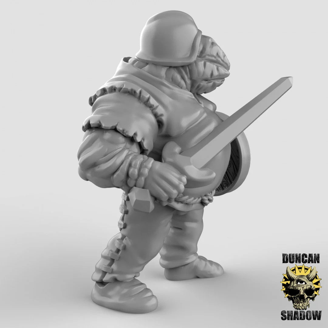 Vermlek Fighter Miniature | B - Tabletop RPG & D&D miniature. Perfect for wargaming & collectors
