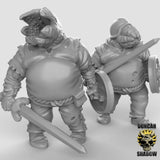 Vermlek Fighter Miniature | Set of 2 - Tabletop RPG & D&D miniature. Perfect for wargaming & collectors