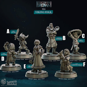Viking Folk, Northwind Vikings Miniature | A - Tabletop RPG & D&D miniature. Perfect for wargaming & collectors