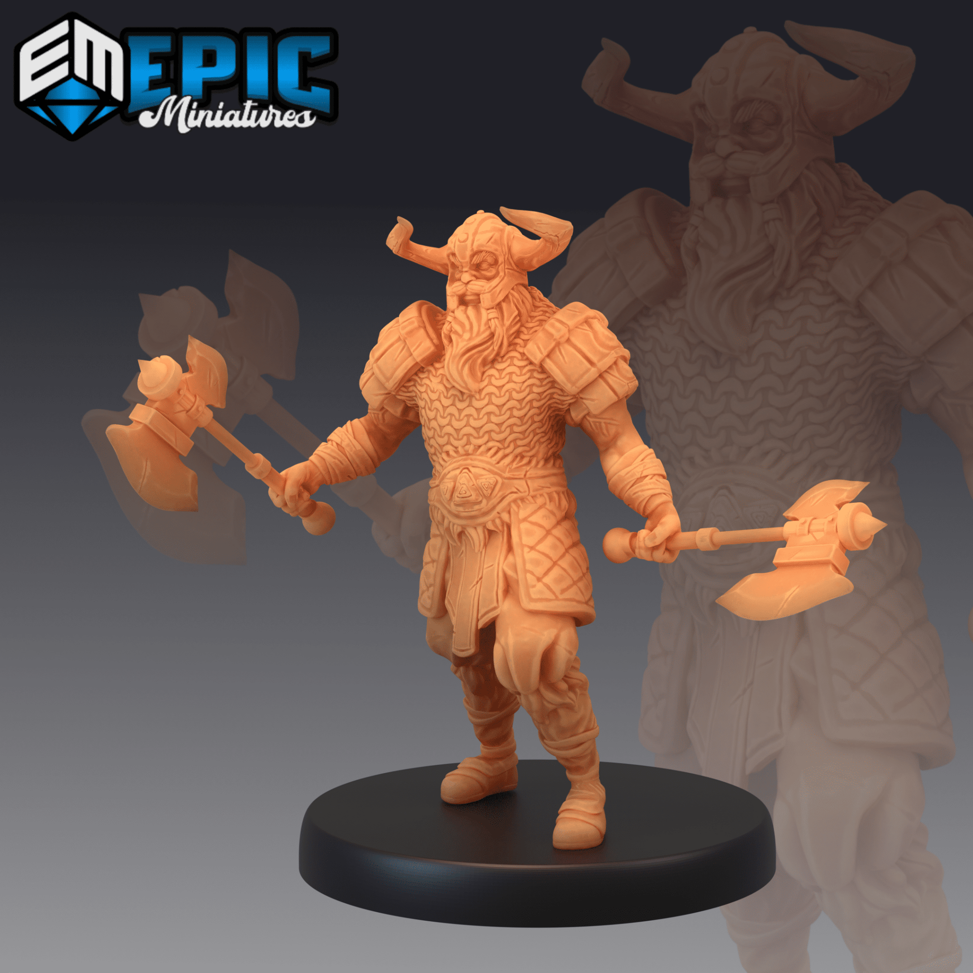 Viking Raider Miniature - B - 28mm
