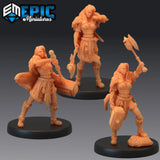 Viking Raider Set 1 Miniature | Set of 3 - Tabletop RPG & D&D miniature. Perfect for wargaming & collectors