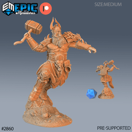 Viking Warrior Miniature | B - Tabletop RPG & D&D miniature. Perfect for wargaming & collectors