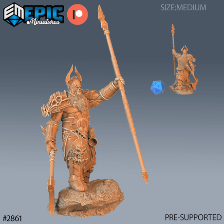 Viking Warrior Miniature | C - Tabletop RPG & D&D miniature. Perfect for wargaming & collectors
