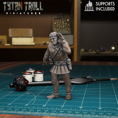 Village Mob Set 2 Miniature | A - Tabletop RPG & D&D miniature. Perfect for wargaming & collectors