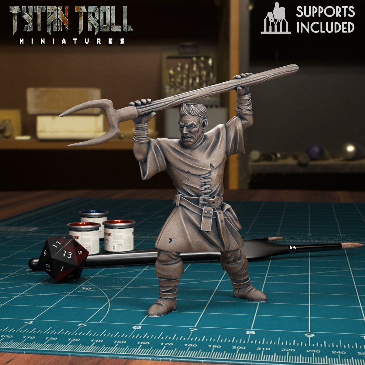 Village Mob Set 1 Miniature | C - Tabletop RPG & D&D miniature. Perfect for wargaming & collectors