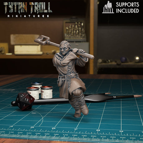 Village Mob Set 1 Miniature | E - Tabletop RPG & D&D miniature. Perfect for wargaming & collectors