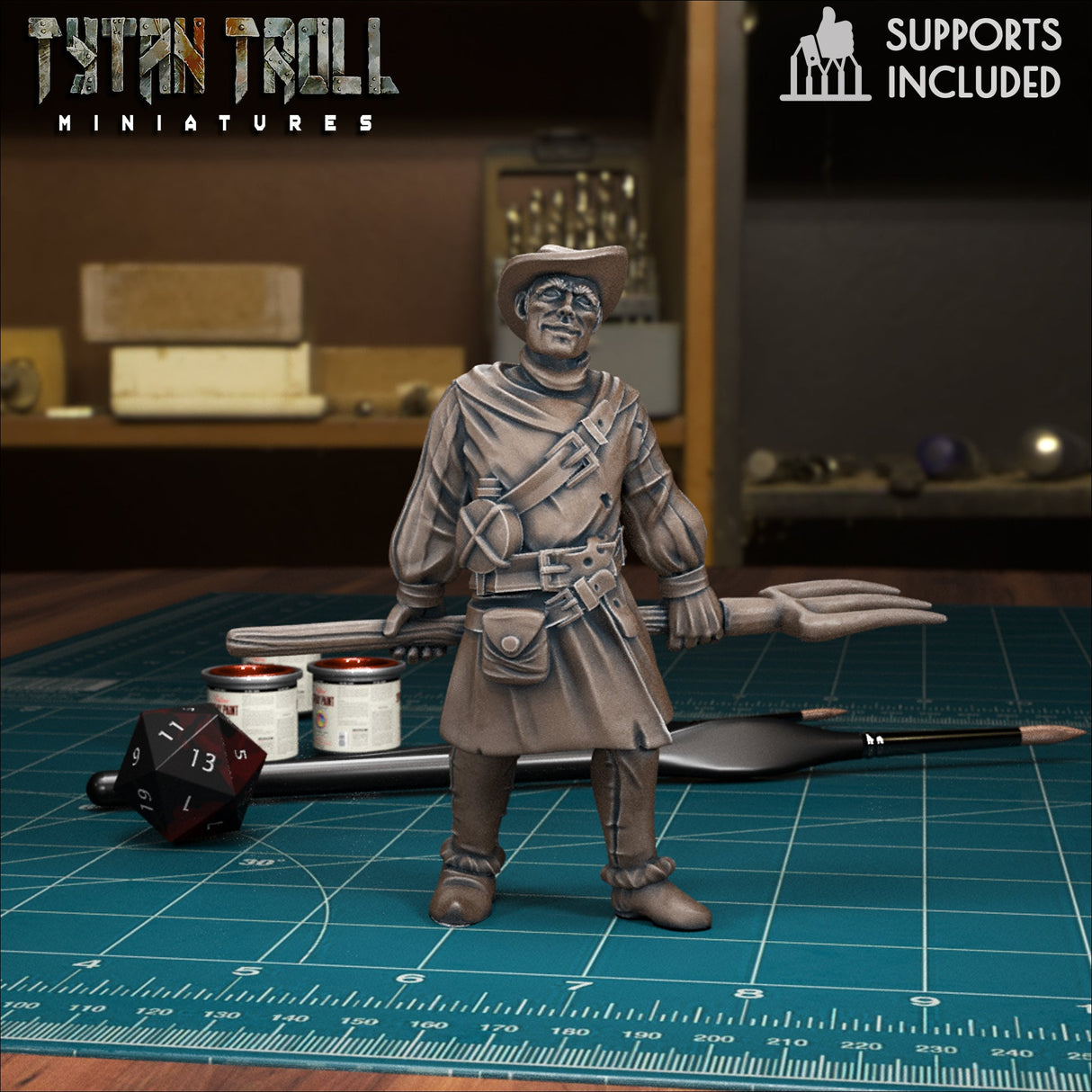 Village Mob Set 1 Miniature | F - Tabletop RPG & D&D miniature. Perfect for wargaming & collectors