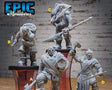 Villager Festival Folk Set 3 Miniature | Set of 4 - Tabletop RPG & D&D miniature. Perfect for wargaming & collectors