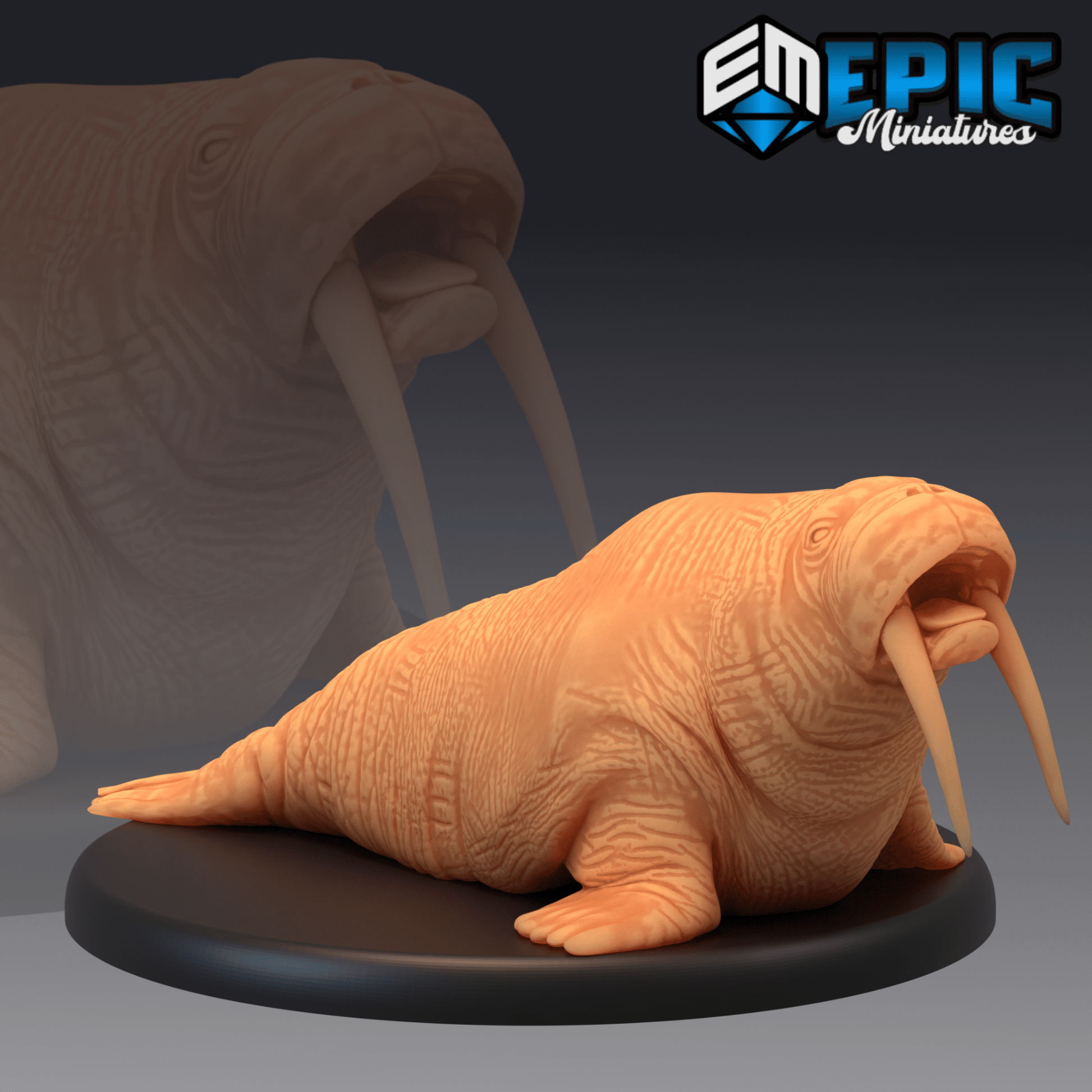 Walrus Animal Miniature - B - 28mm